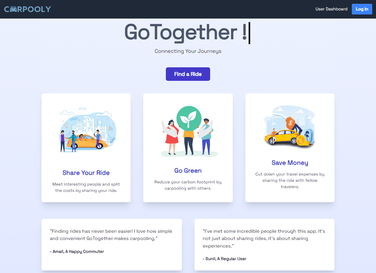Carpooling Web Application